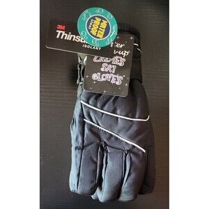 3M Thinsulate Ladies Ski Gloves Size Medium Black Waterproof Liner Winter